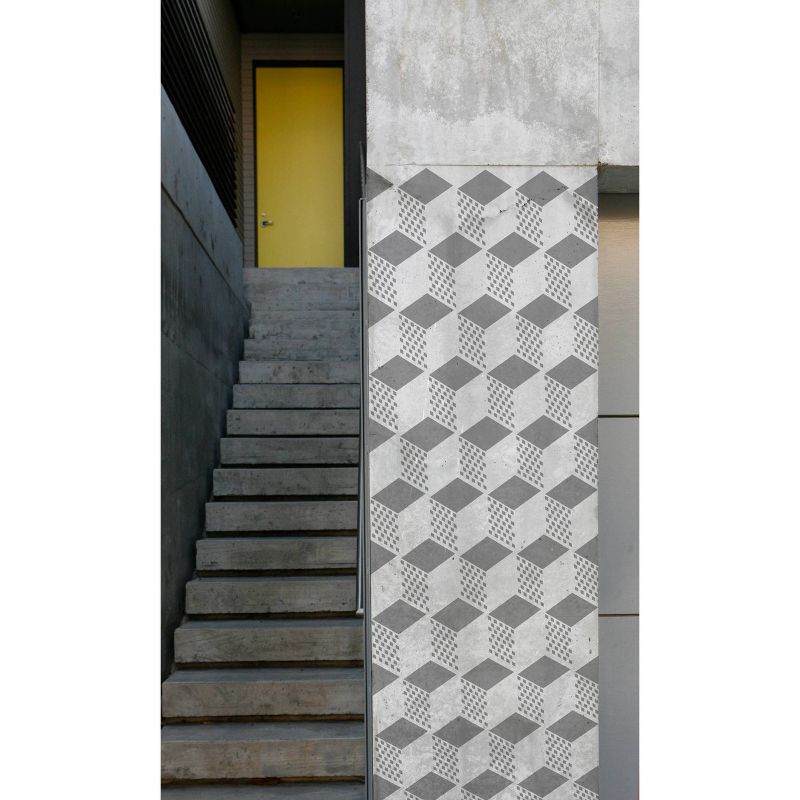 Stencil1 Geometric 3D Repeating - Wall Stencil 11" x 11"