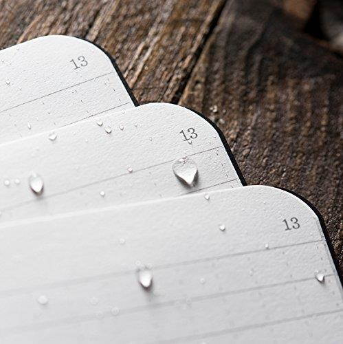 Rite in the Rain Weatherproof Mini-Stapled Notebook, 3 1/4" x 4 5/8", Black Cover, Universal Pattern, 3 Pack (No. 771FX-M)