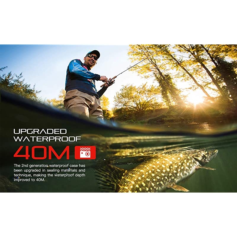 4K 20MP WiFi Action Camera External Microphone Remote Control EIS Stabilization Underwater 40M Waterproof Sport Camera Time Lapse with 2X1200mAh Batteries and 20 Accessories