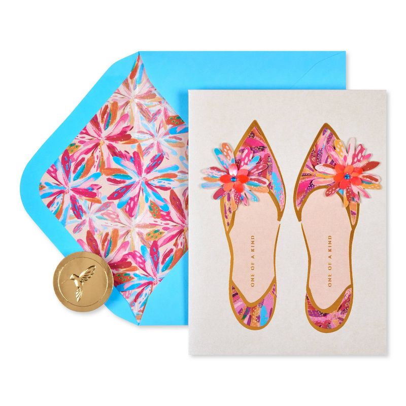 Mother's Day Greeting Card Floral Shoes - PAPYRUS