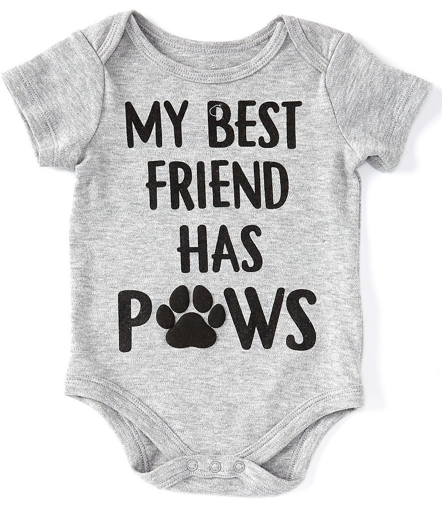 Baby Starters Baby 3-12 Months Short-Sleeve My Best Friend Has Paws Bodysuit