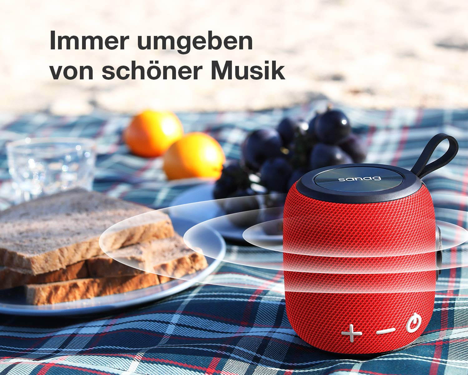 Portable Bluetooth Speaker, Bluetooth 5.0 Dual Pairing Loud Wireless Mini Speaker, 360 HD Surround Sound & Rich Stereo Bass,24H Playtime, IPX67 Waterproof for Travel, Outdoors, Home and Party