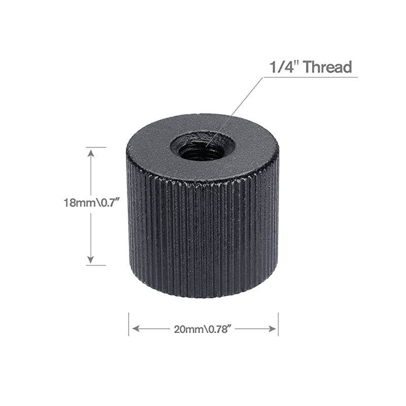 Arm Screw Tripod Nut Barrel Tripod Nut Screw Connection Nut Articulating Arm Tripod Rig Replacement with Standard 1/4"-20 Thread -2 Packs