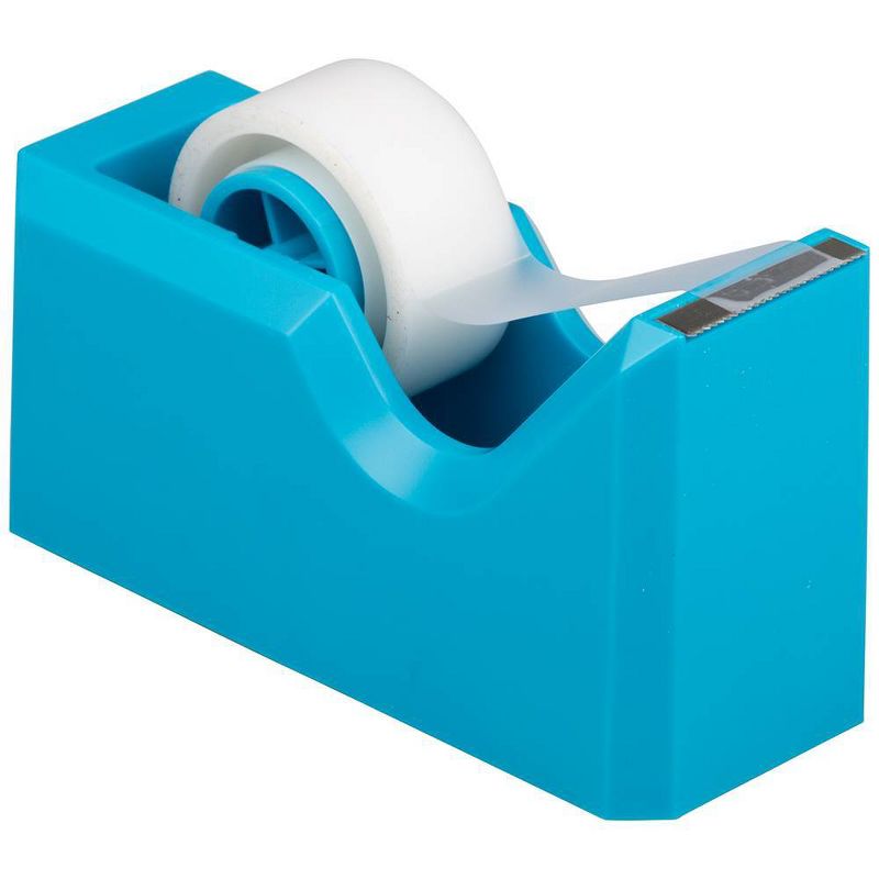 JAM Paper Stapler, Tape Dispenser & Pen Holder Desk Set Blue
