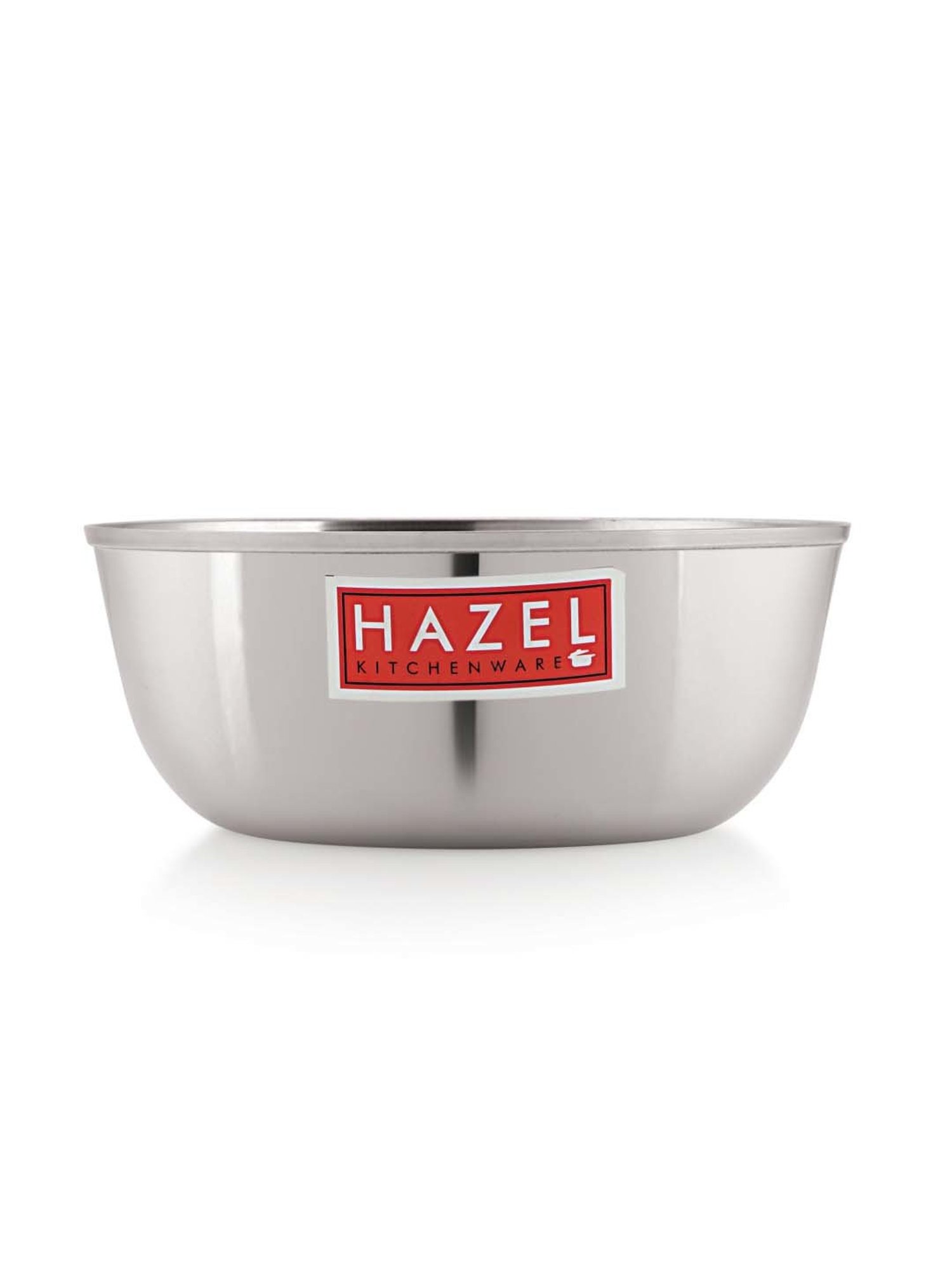 HAZEL Silver Stainless Steel Wati Mixing Bowls (1.35 L) - Set of 4