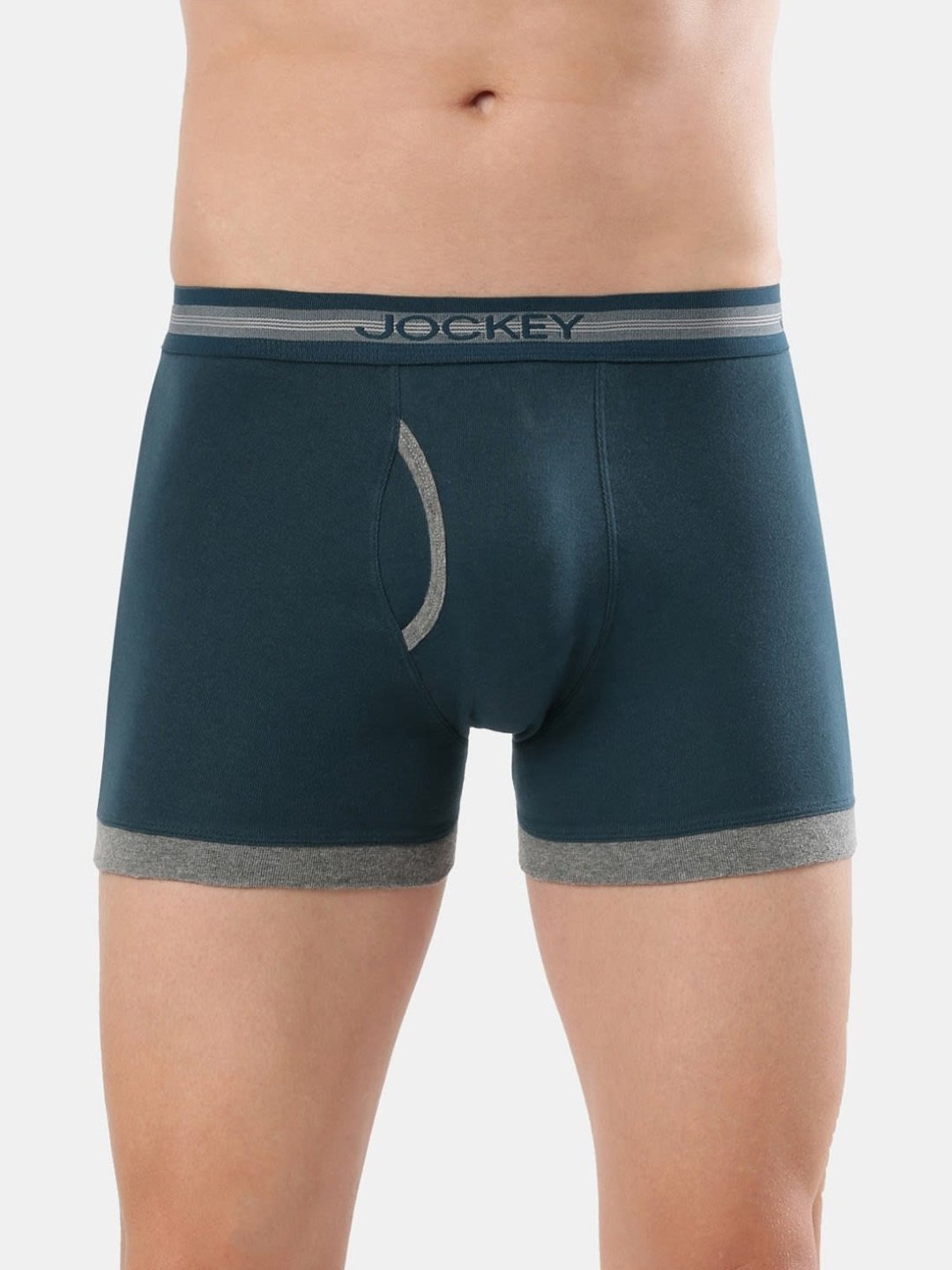 Jockey 1017 Reflecting Pond Super Combed Cotton Rib Boxer Briefs with Stay Fresh Properties