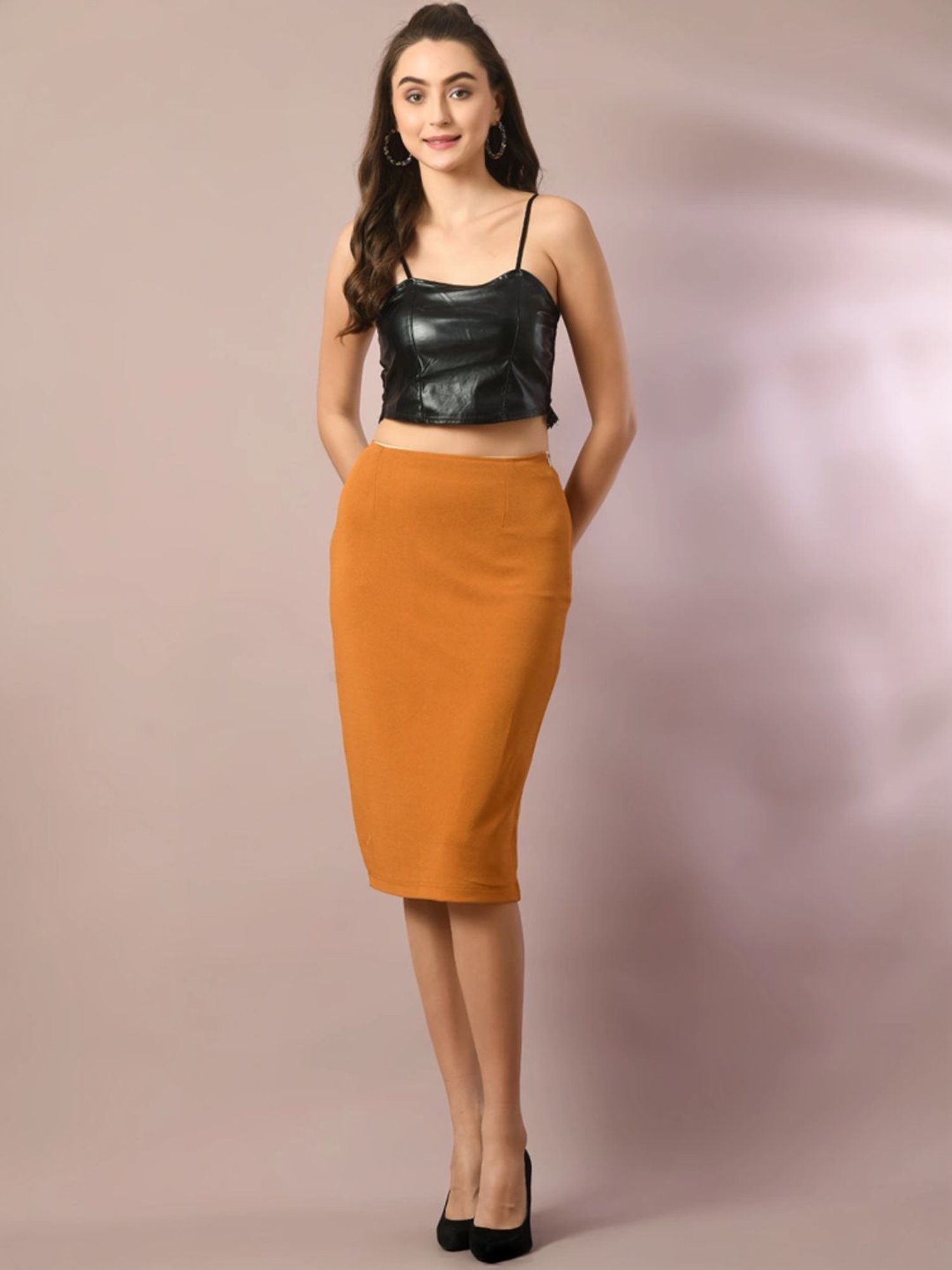 Myshka Yellow Bodycon Skirt