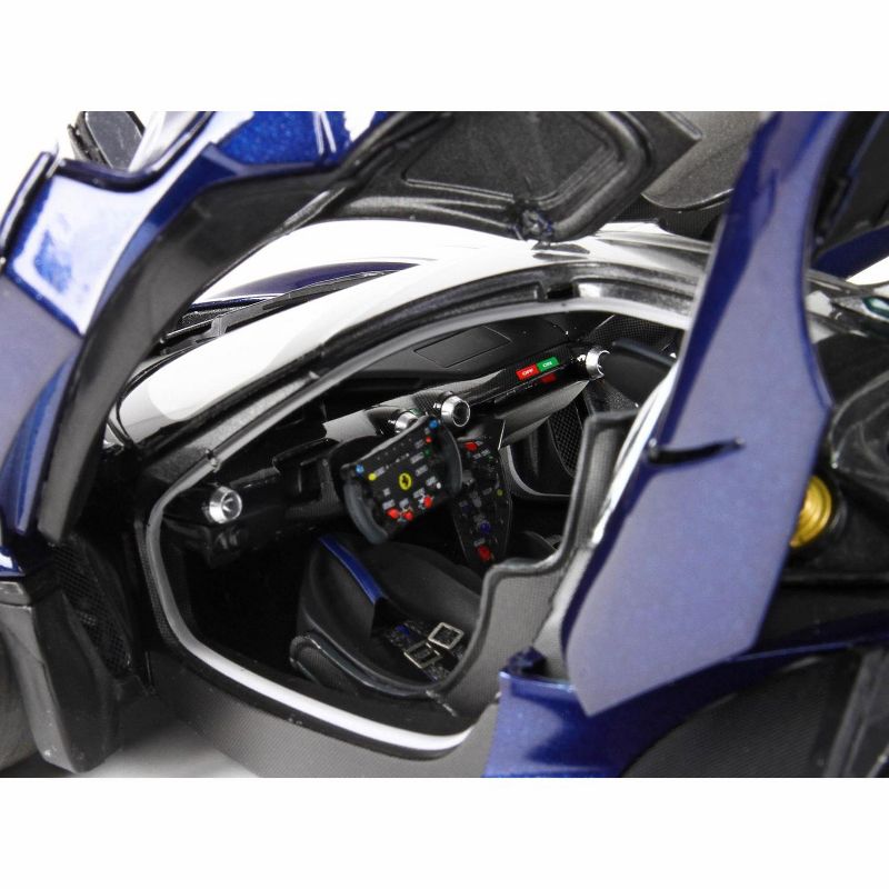 Ferrari FXXK Evo #27 Peter Mann Blue Tour de France with Black Top 1/18 Diecast Model Car by BBR