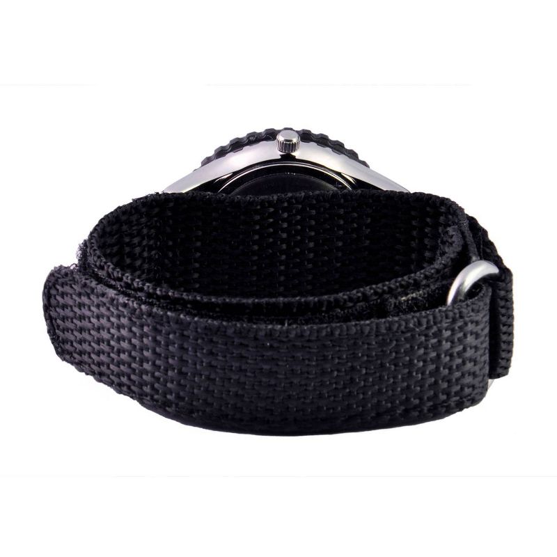 Boys' Red Balloon Construction Site Stainless Steel Time Teacher with Bezel Watch - Black