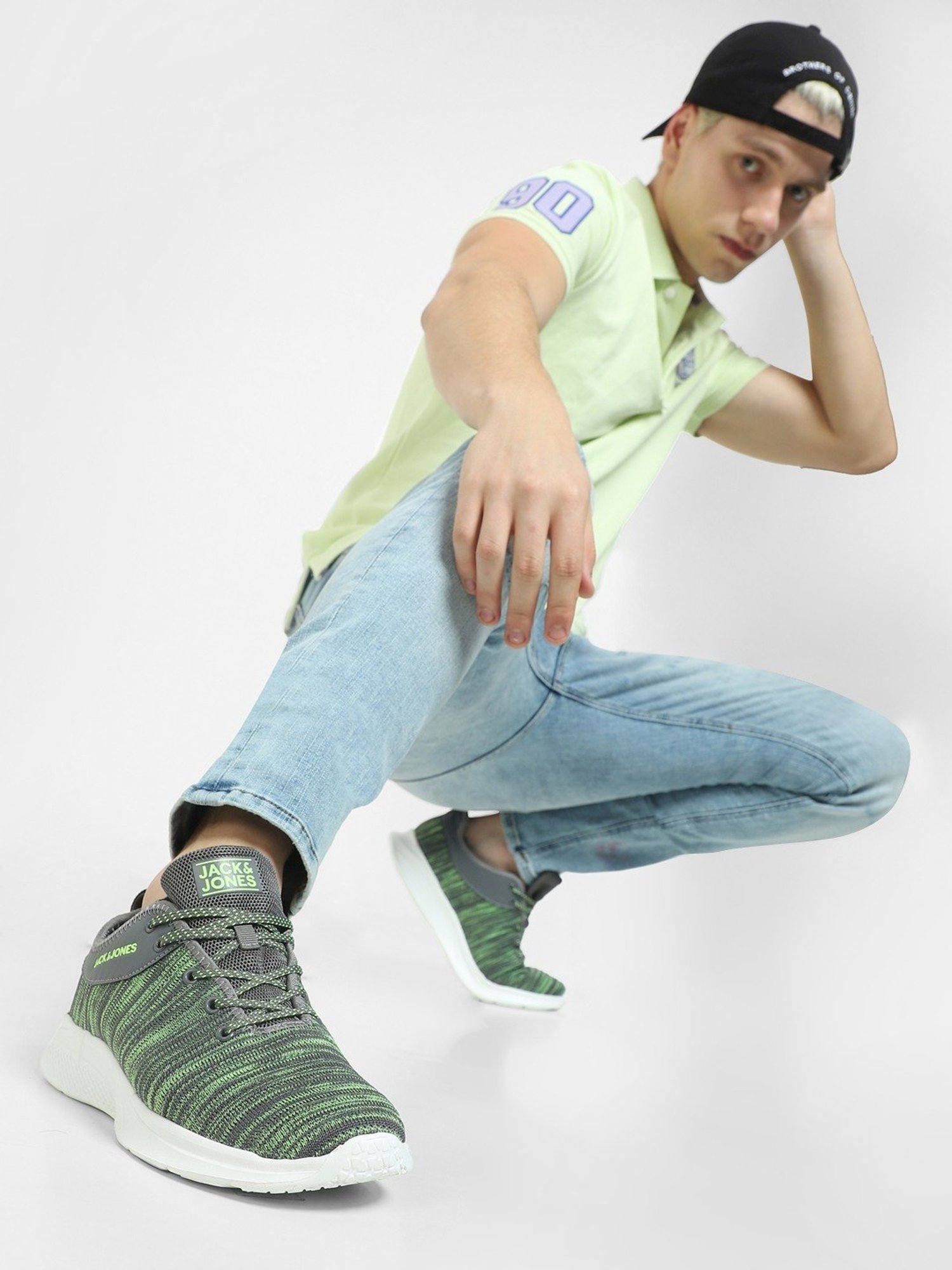 Jack & Jones Men's JFWA22 NIDZ Green Casual Sneakers