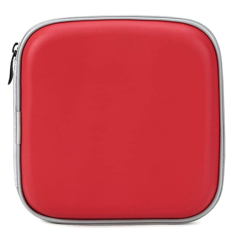 24 Large Capacity CD Case Portable DVDVCD Storage EVA Protective Bluray Wallet for Car Home Office Travel Orange