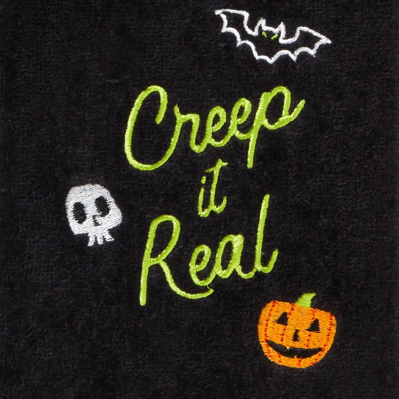 2pk Creep It Real Hand Towel Black - SKL Home