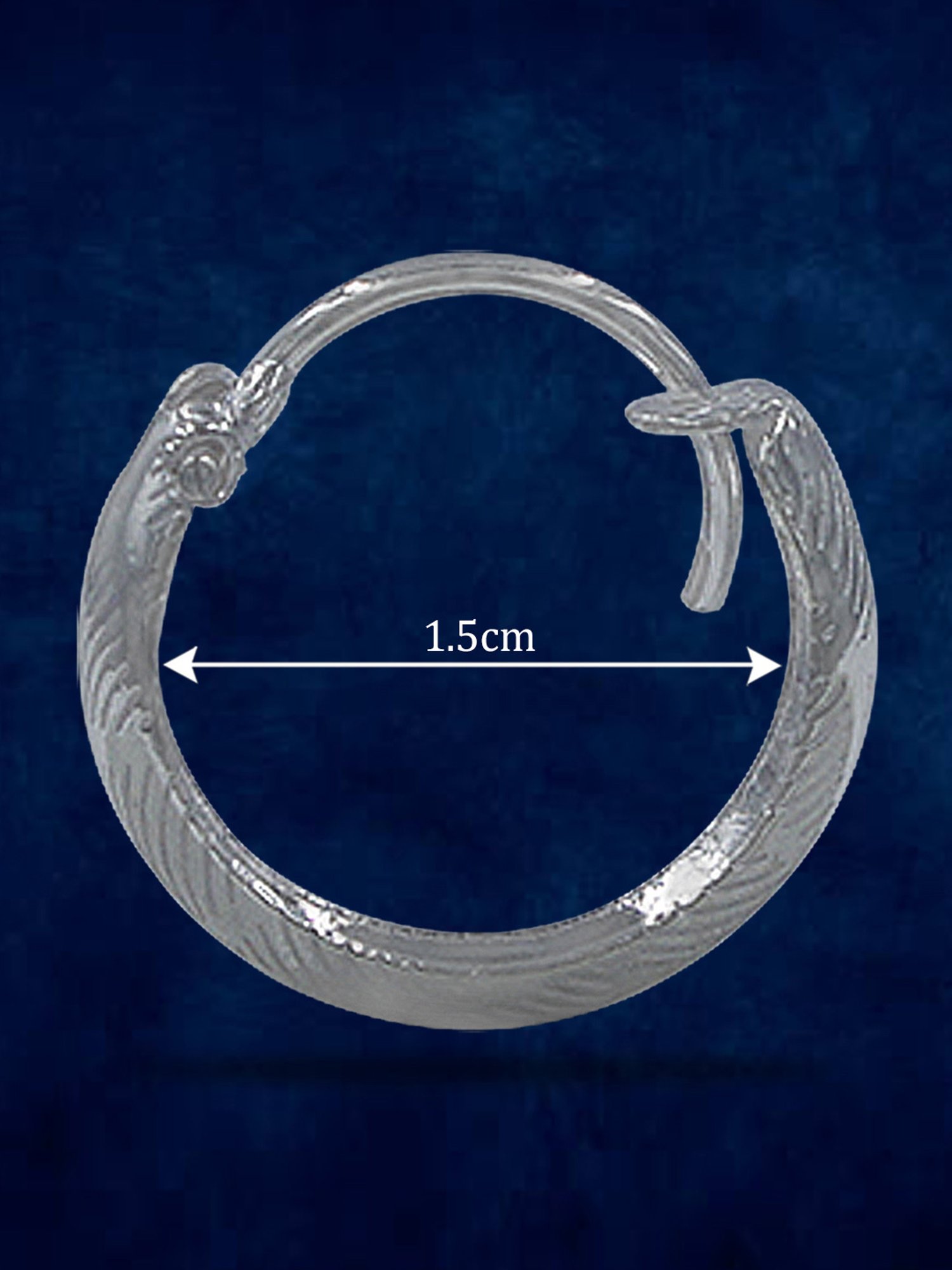 Taraash 92.5 Sterling Silver Engraved Hoop Earrings for Women