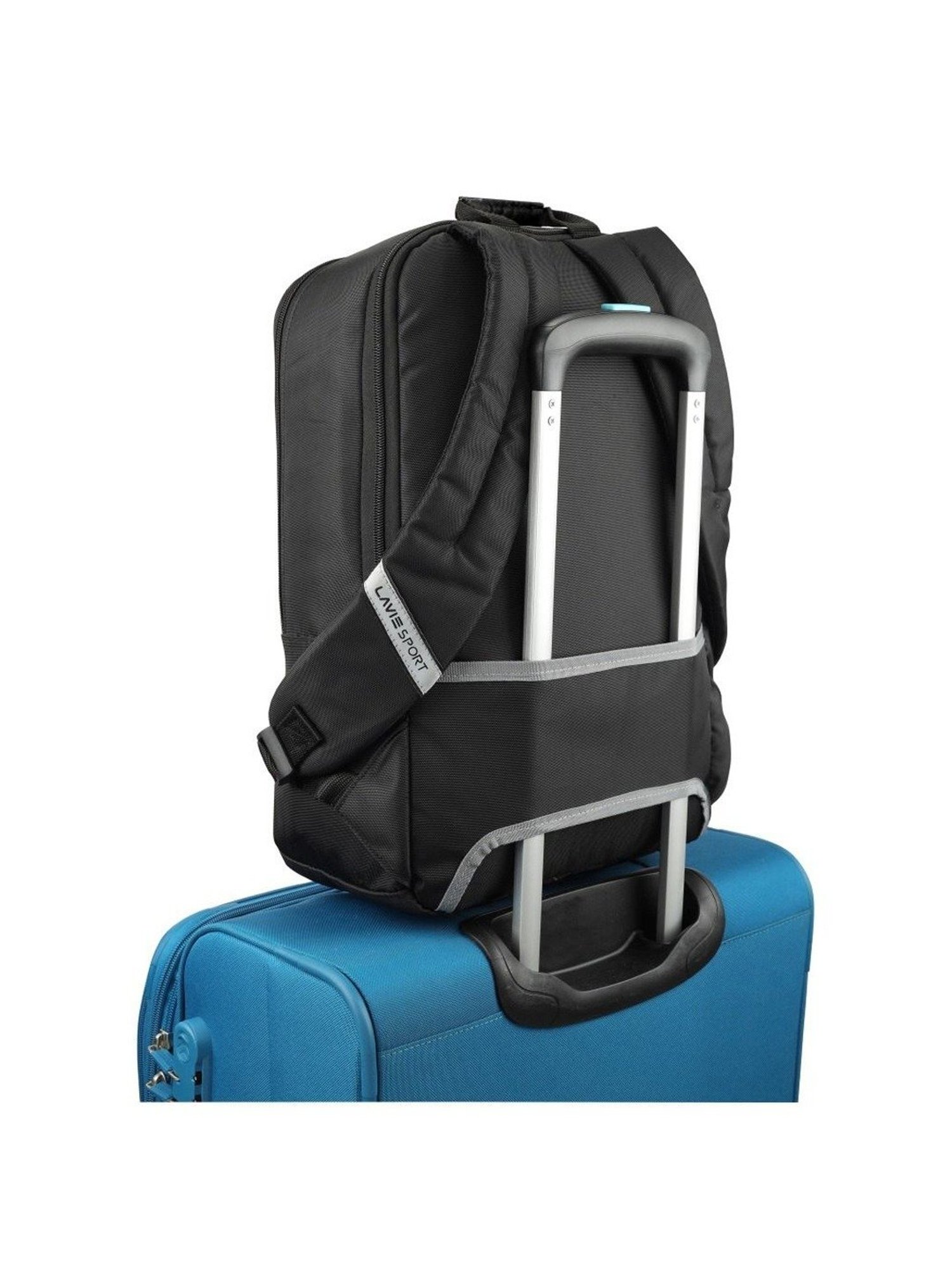 LAVIE SPORT Black Polyester Medium Laptop Backpack