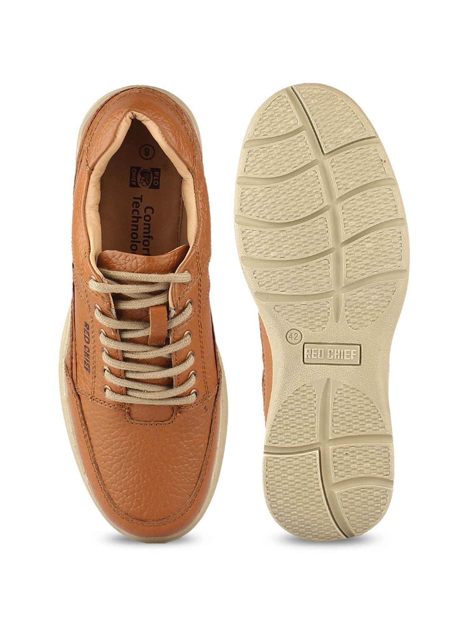 Red Chief Men's Tan Derby Shoes