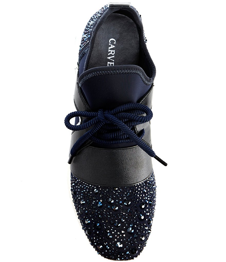 Carvela Lament Bling Embellished Lace-Up Sneakers