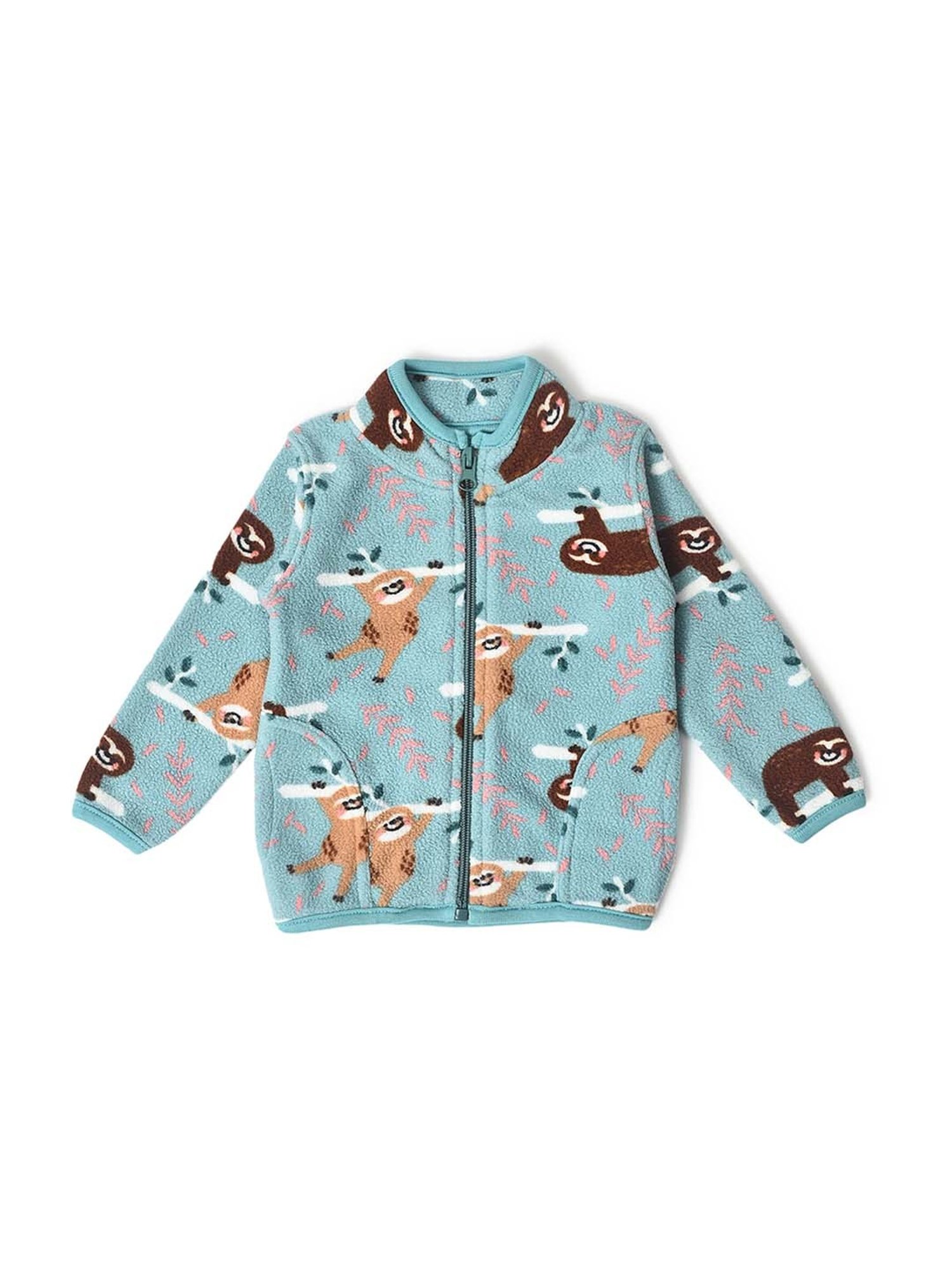 MiArcus Kids Blue & Brown Printed Full Sleeves Sweatshirt Set