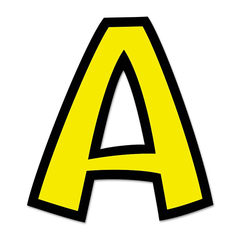 Trend Ready Letters Playful Combo Set Yellow 4"h 216/Set T79743