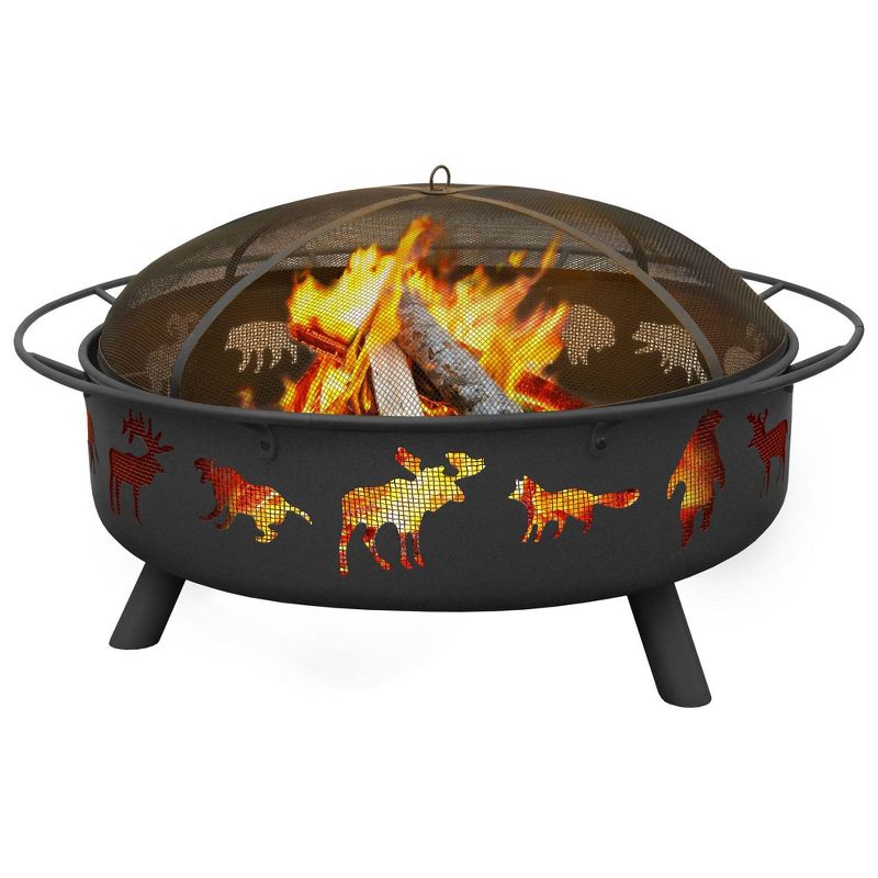DeckMate 30371 Avondale Outdoor Backyard Patio Portable Steel Fire Bowl Fire Pit, Antiqued Copper Finish