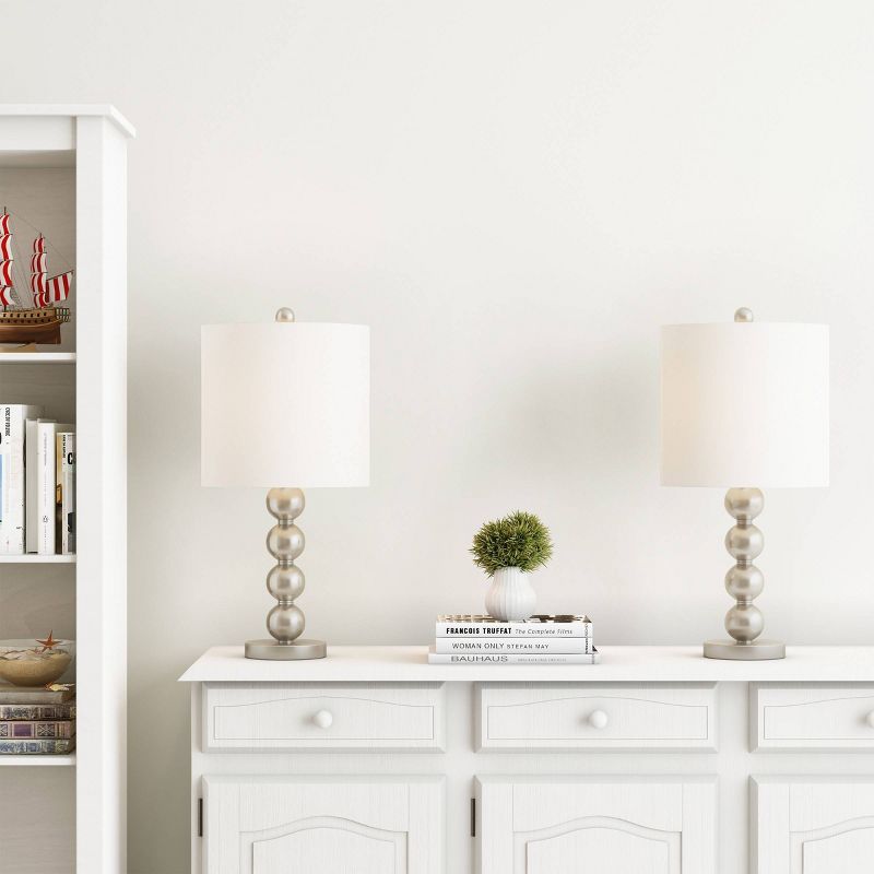Set of 2 Contemporary Stacked Balls Table Lamps