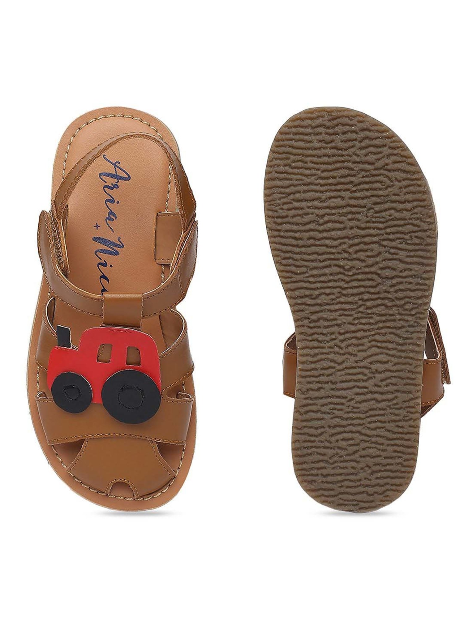 Aria Nica Kids Tractor Brown Casual Sandals