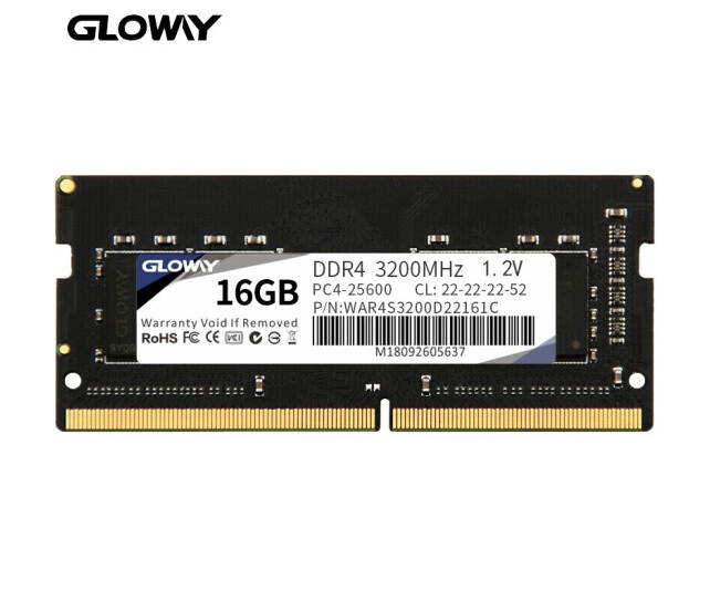 Gloway 16GB 288-Pin DDR4 SDRAM DDR4 3200 (PC4 25600) Notebook Memory Support Intel XMP 2.0
