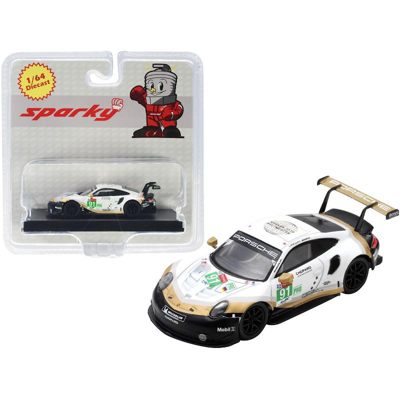 Porsche 911 RSR #91 Porsche GT Team 2nd LMGTE Pro Class 24 Hours of Le Mans (2019) 1/64 Diecast Model Car by Sparky
