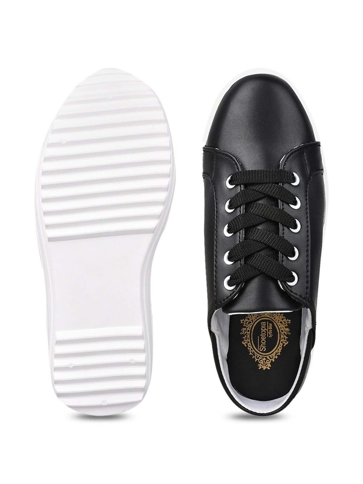 Shoetopia Women's Black Sneakers