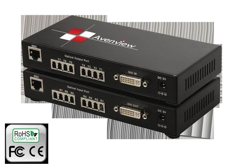 Dual Link DVI Extender over 7 LC Cable HDCP Compliant