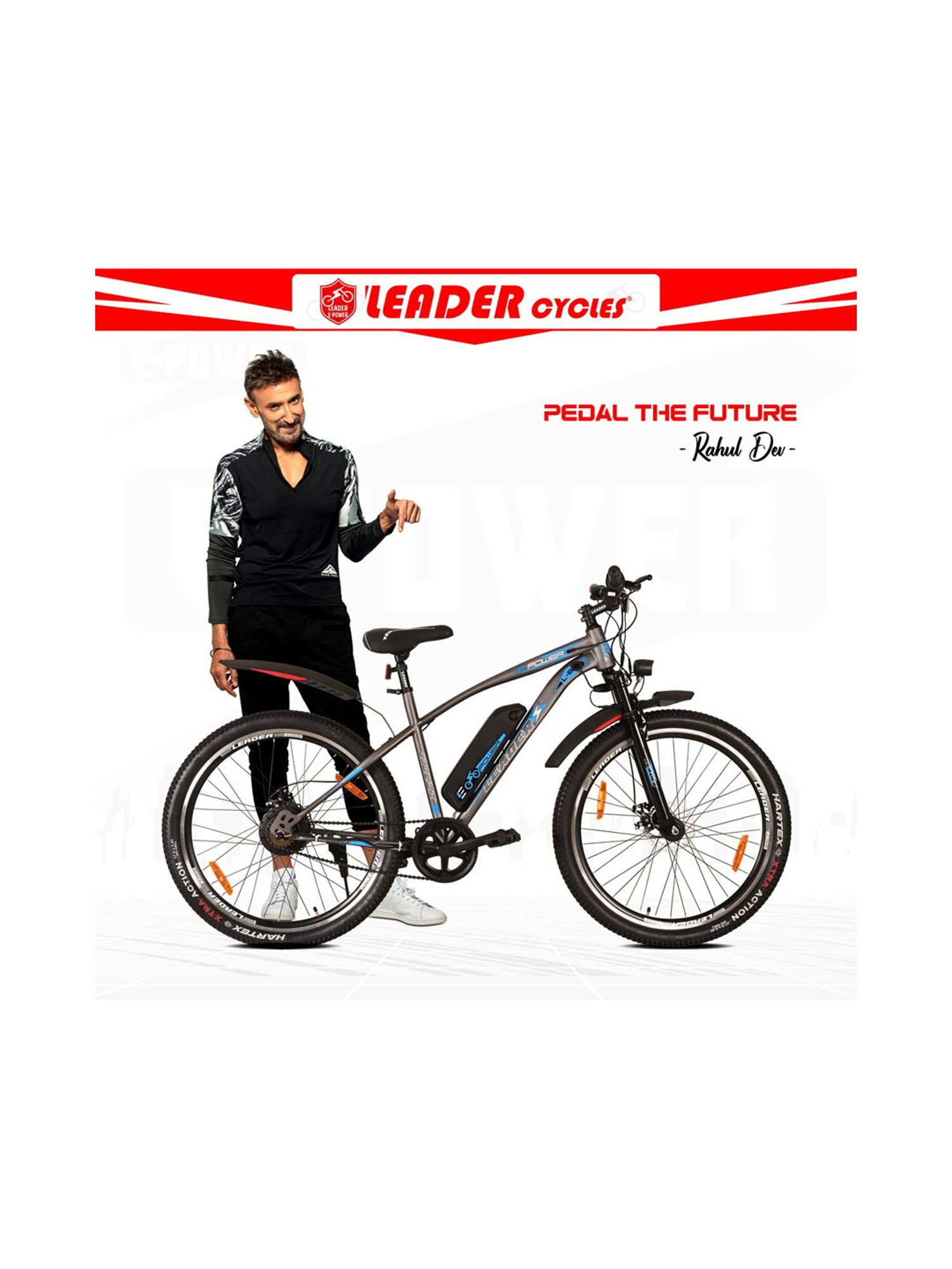 Leader E-Power Bicycles (Grey) Size - 27.5T