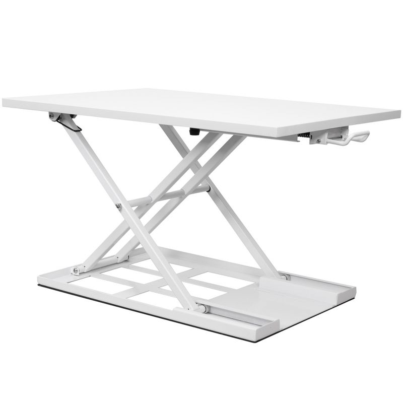 X-Elite Pro 28" Standing Desk Converter with Pneumatic Height-Adjustment - White - Stand Steady