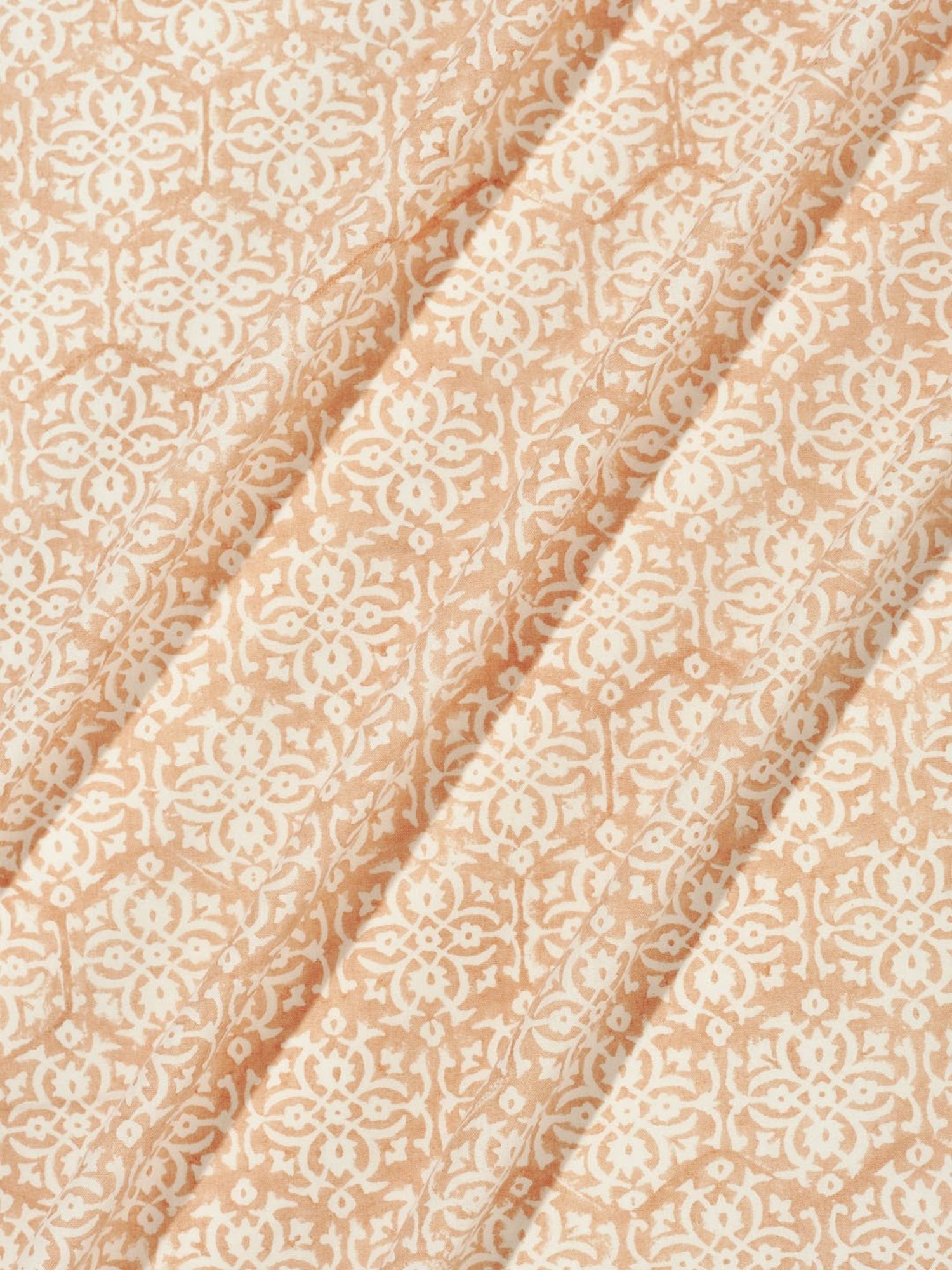 Fabindia Home Mihira Block Print Off White 180 TC Cotton Single Size Bed Sheet with 2 Pillow Covers