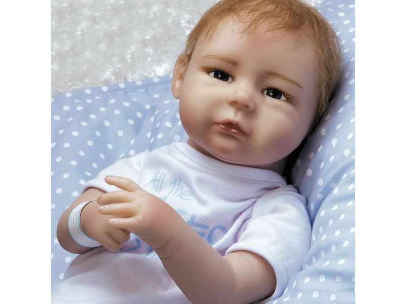 Paradise Galleries Silicone Vinyl Reborn Baby Boy, 20 inch Newborn Baby Bundles: All The Ladies Love Me, 7-Piece Ensemble