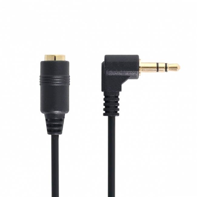 CY 1Set 3/4 Poles Audio Stereo 90 Degree Right Angled 3.5mm Male to Female Extension Cable