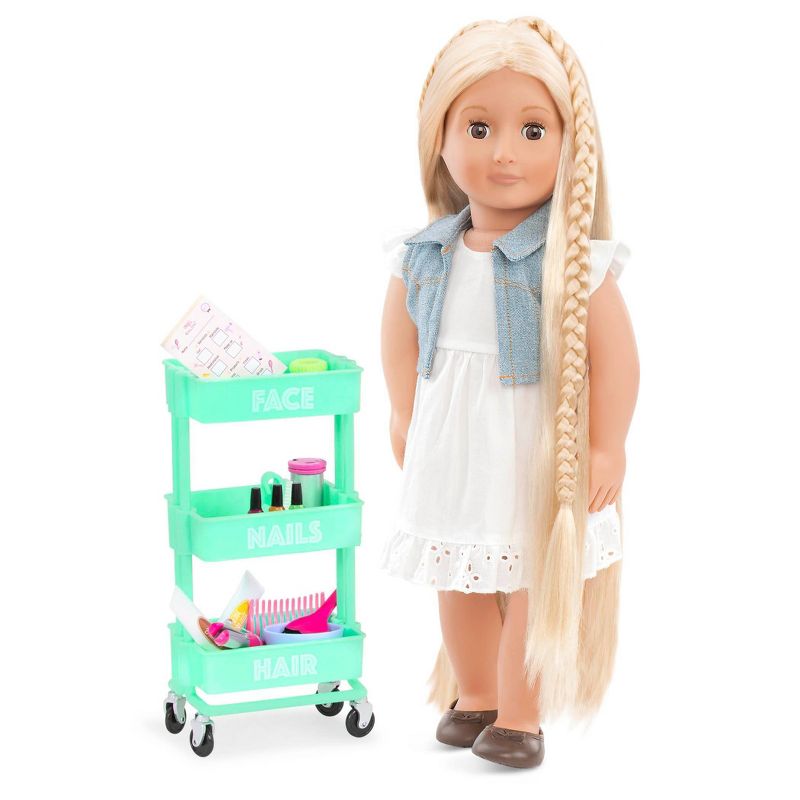 Our Generation Phoebe & Berry Nice Salon Bundle 18" Fashion Doll with Hair Play Set