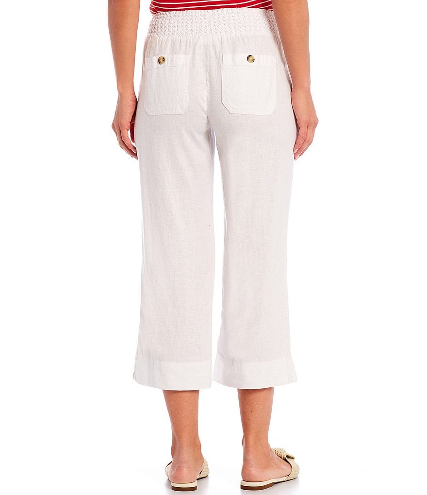 Westbound Petite Size Linen Capri Pants