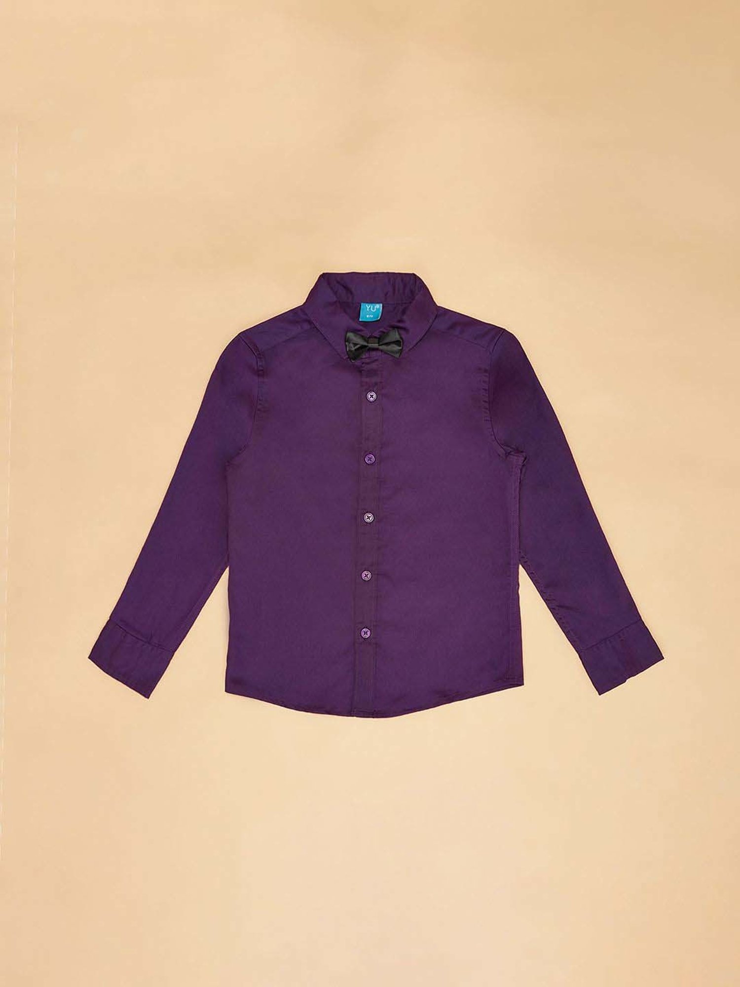 YU by Pantaloons Kids Purple Cotton Regular Fit Full Sleeves Shirt