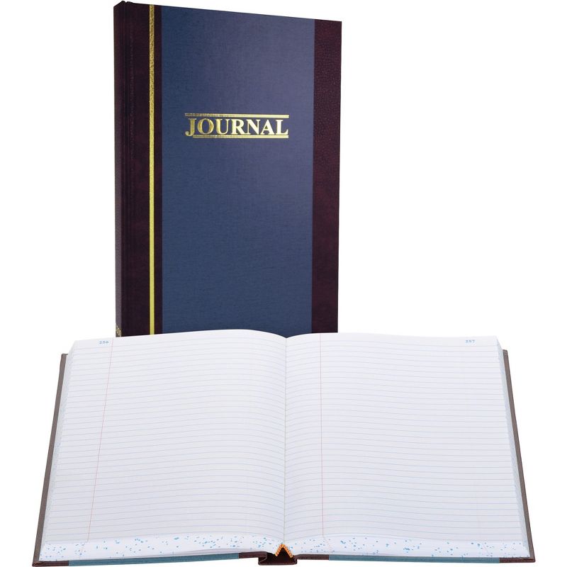 Wilson Jones Account Book Record-Ruled 500 Pages 11-3/4"x7-1/4" Blue S3005R