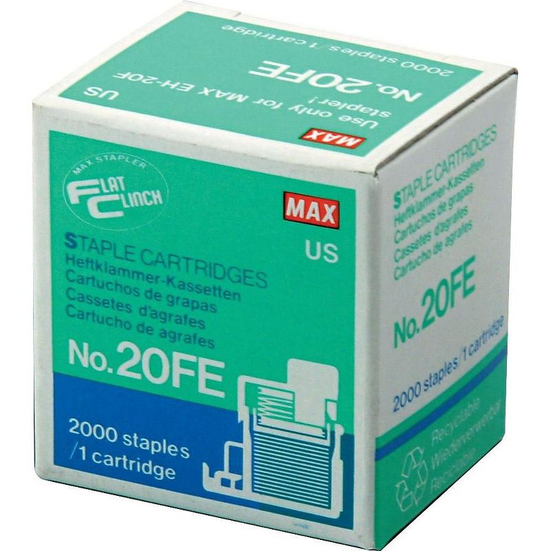 Max Staple Cartridge F/EH20F 2 000 Cap 1-1/2"Wx1-1/3"Dx1-1/2"H NO20FE