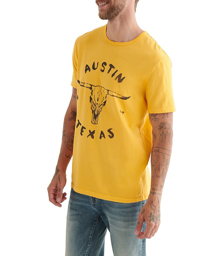 Lucky Brand Texas Skull Graphic Short-Sleeve Tee