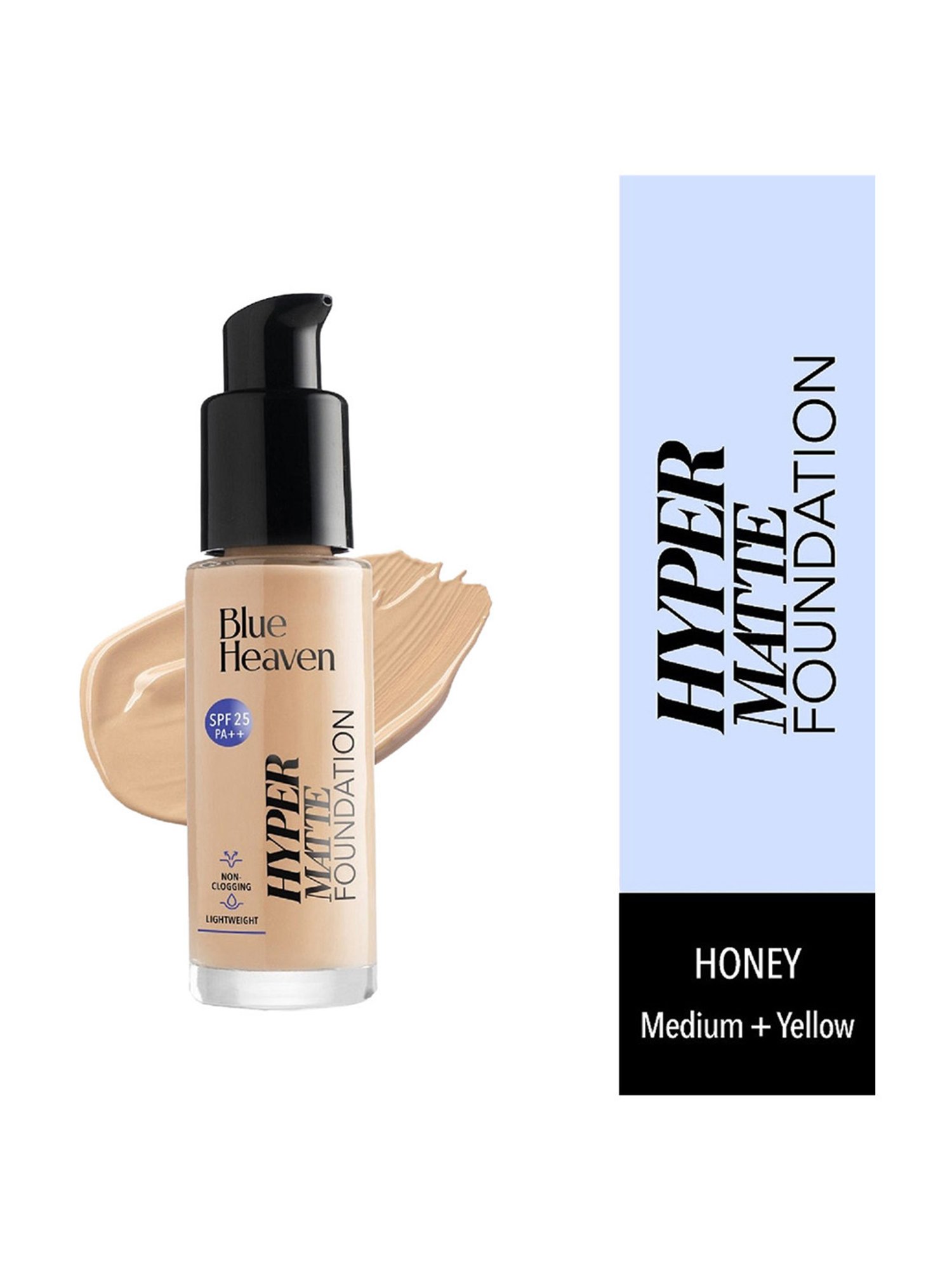 Blue Heaven Hyper Matte Foundation with SPF 25 PA++ 301 Honey - 30 ml