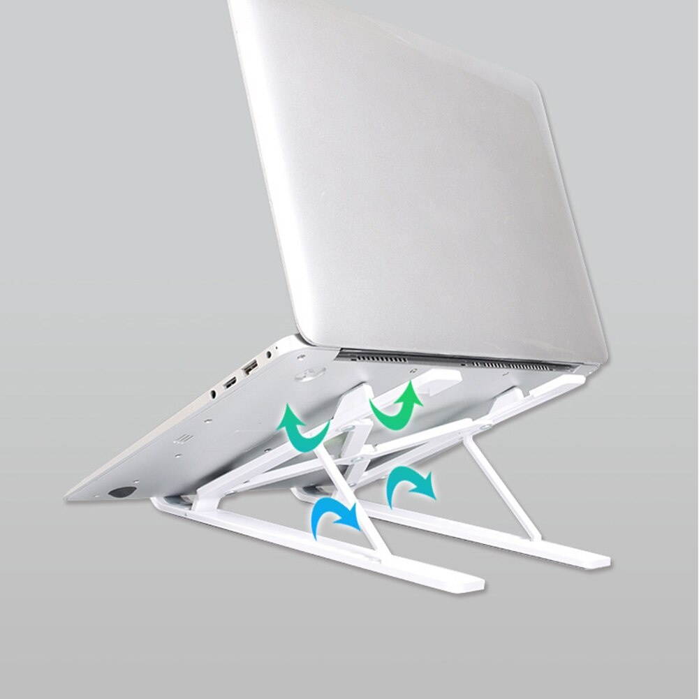 Newest Notebook Laptop Holder Stand Adjustable Height Foldable Computer Bracket Cradle Lifting Cooling Holder with Non slip Pad