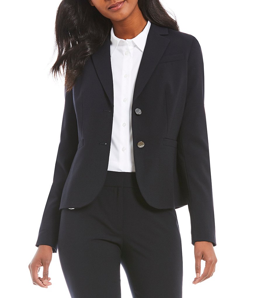 Calvin Klein Luxe Stretch 2 Button Blazer
