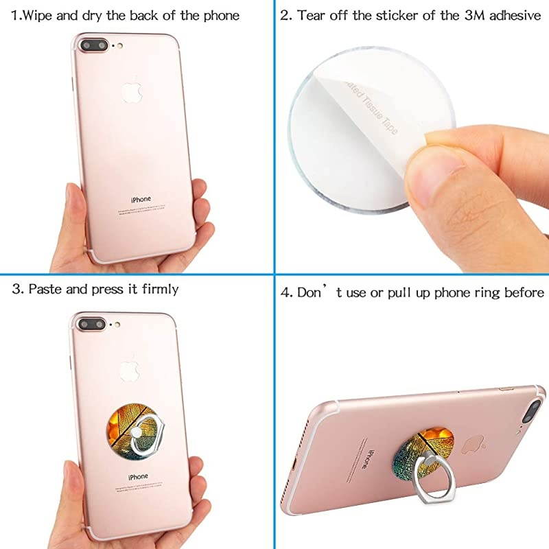 Phone Ring Holder 360 Rotation Finger Stand Grip Kickstand for Smartphones and Tablets Pineapple