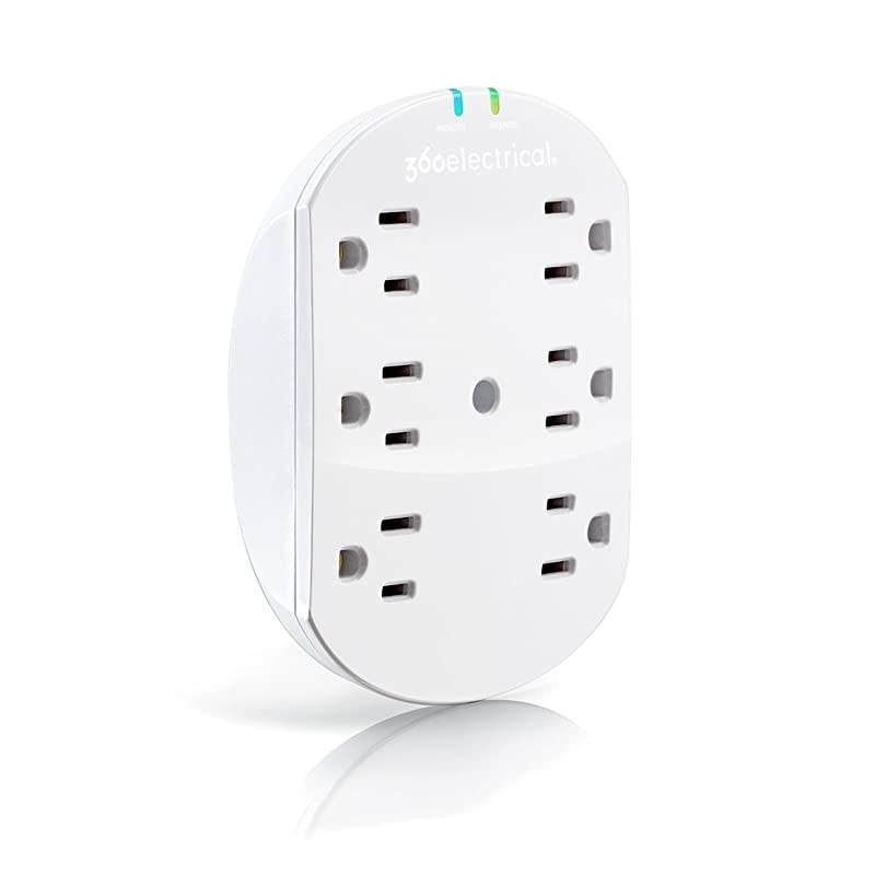 360301 Loft 6 Outlet Surge Protector Wall Tap with Mounting Screw