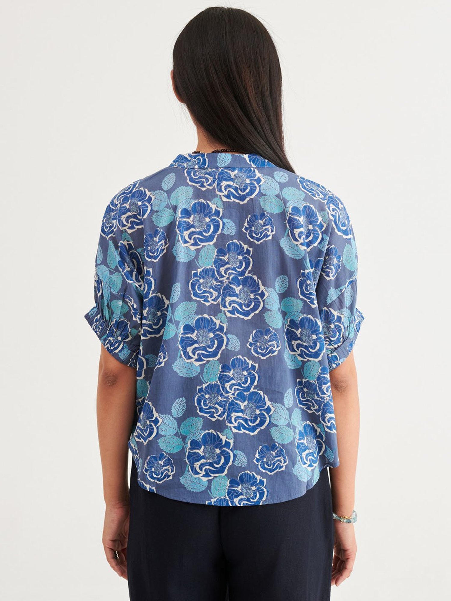 Prakriti Jaipur Indigo Floral Shirt