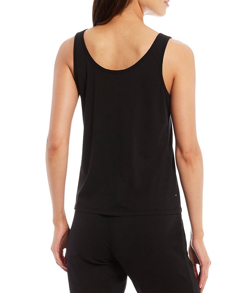 A Loves A Athleisure Scoop Neck Sleeveless One Pocket Knit Tank Top