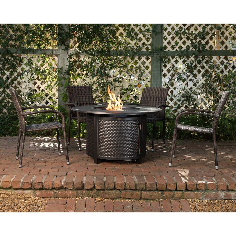 Walkers Round Aluminum  LPG Fire Pit - Fire Sense