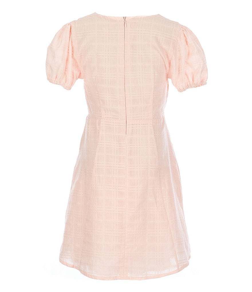 Chelsea & Violet Chelsea & Violet Girls Big Girls 7-16 Puff Sleeve Button-Front Shift Dress