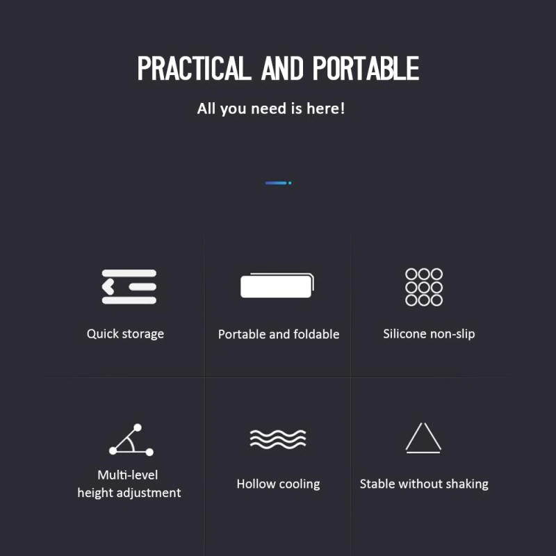 Adjustable Portable Laptop Stand Foldable Support Base Notebook Stand For Lapdesk Computer Laptop Holder Cooling Bracket Riser